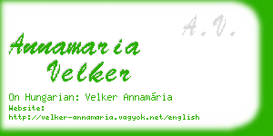 annamaria velker business card